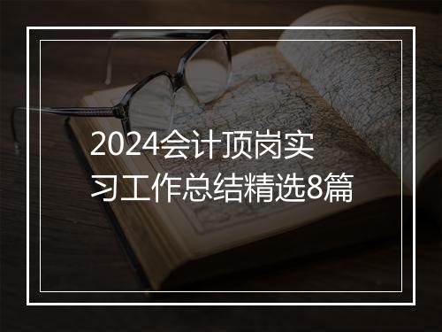 2024会计顶岗实习工作总结精选8篇