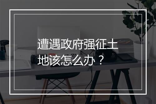 遭遇政府强征土地该怎么办？