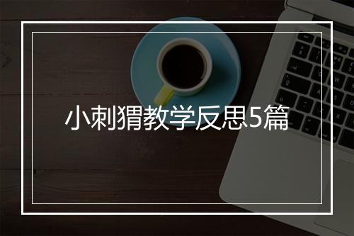 小刺猬教学反思5篇