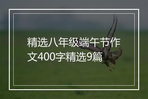 精选八年级端午节作文400字精选9篇