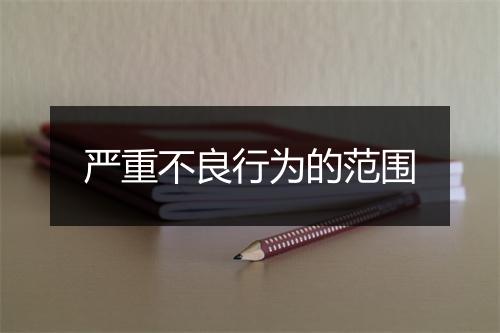 严重不良行为的范围