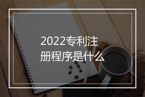 2022专利注册程序是什么