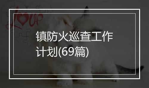 镇防火巡查工作计划(69篇)