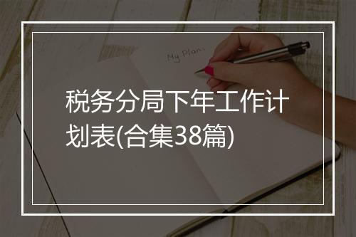 税务分局下年工作计划表(合集38篇)
