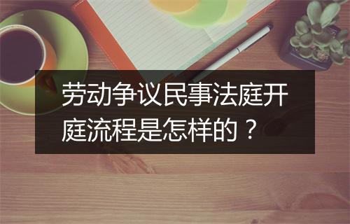 劳动争议民事法庭开庭流程是怎样的？