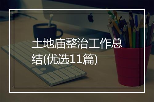 土地庙整治工作总结(优选11篇)