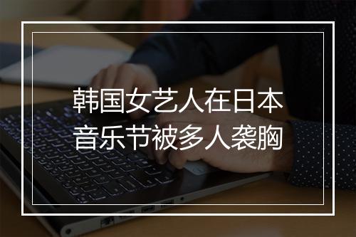 韩国女艺人在日本音乐节被多人袭胸