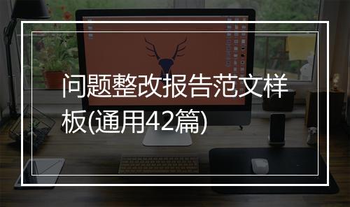 问题整改报告范文样板(通用42篇)