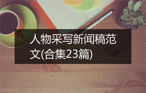 人物采写新闻稿范文(合集23篇)