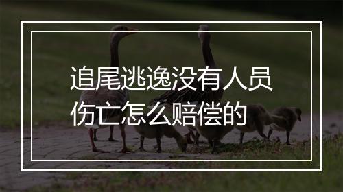 追尾逃逸没有人员伤亡怎么赔偿的