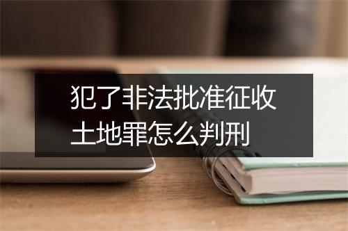 犯了非法批准征收土地罪怎么判刑