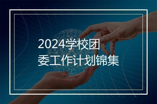 2024学校团委工作计划锦集