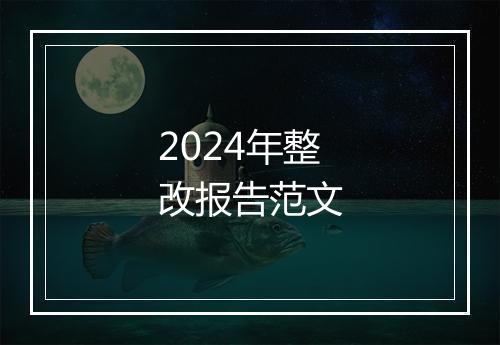 2024年整改报告范文