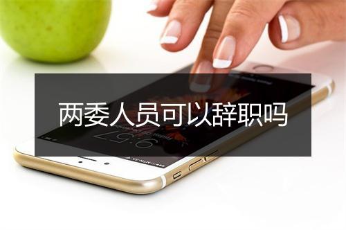 两委人员可以辞职吗