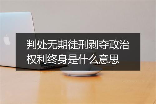 判处无期徒刑剥夺政治权利终身是什么意思