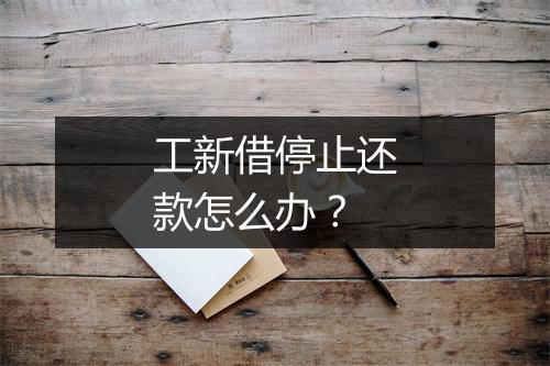 工新借停止还款怎么办？