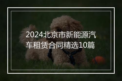 2024北京市新能源汽车租赁合同精选10篇