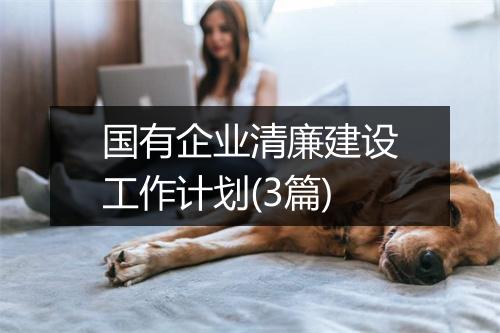 国有企业清廉建设工作计划(3篇)
