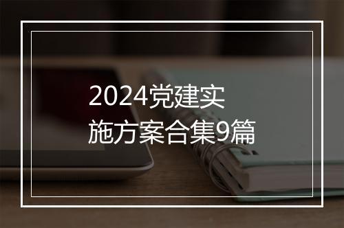 2024党建实施方案合集9篇