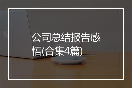 公司总结报告感悟(合集4篇)
