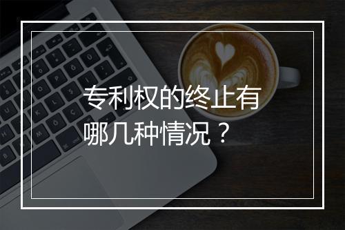 专利权的终止有哪几种情况？