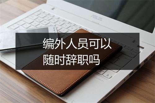 编外人员可以随时辞职吗
