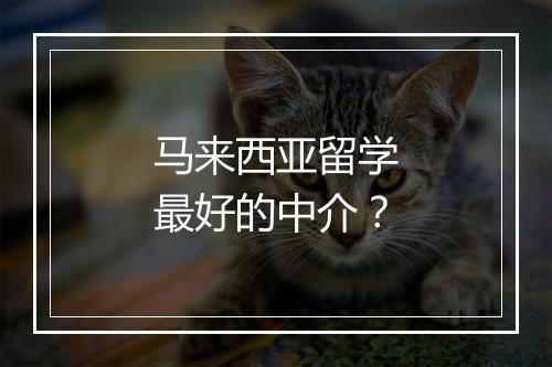 马来西亚留学最好的中介？