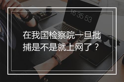 在我国检察院一旦批捕是不是就上网了？