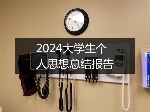 2024大学生个人思想总结报告