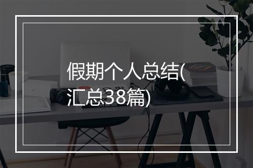 假期个人总结(汇总38篇)