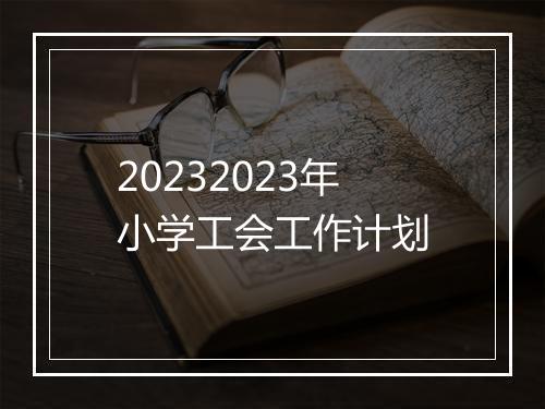 20232023年小学工会工作计划