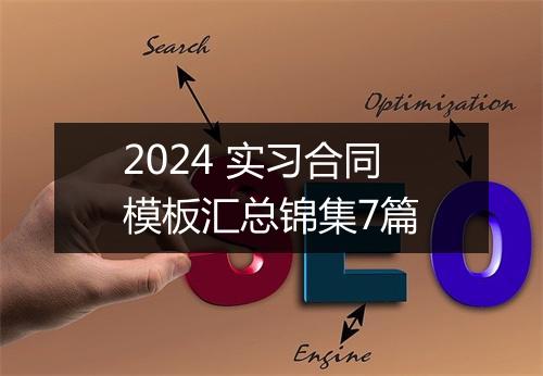 2024 实习合同模板汇总锦集7篇
