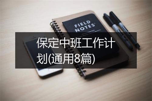 保定中班工作计划(通用8篇)