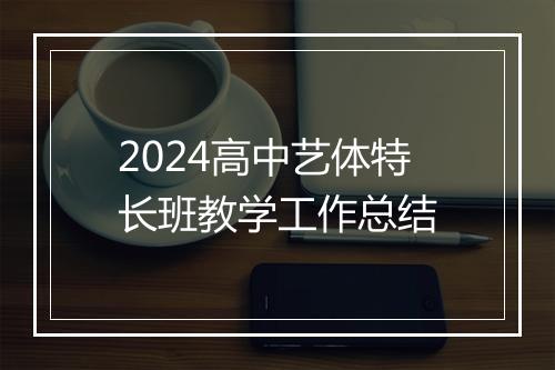 2024高中艺体特长班教学工作总结