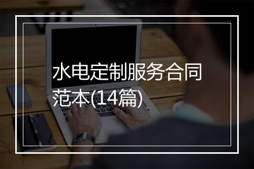 水电定制服务合同范本(14篇)