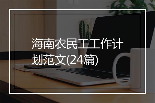 海南农民工工作计划范文(24篇)