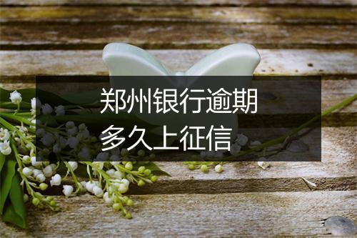 郑州银行逾期多久上征信