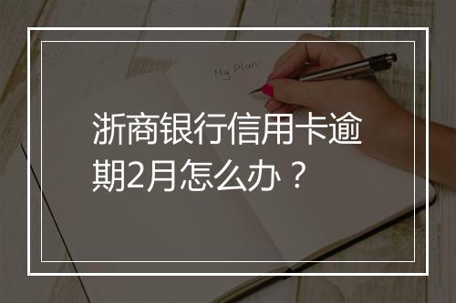 浙商银行信用卡逾期2月怎么办？