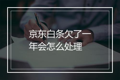 京东白条欠了一年会怎么处理