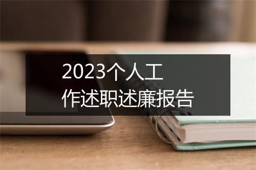 2023个人工作述职述廉报告