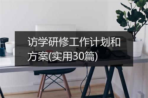 访学研修工作计划和方案(实用30篇)