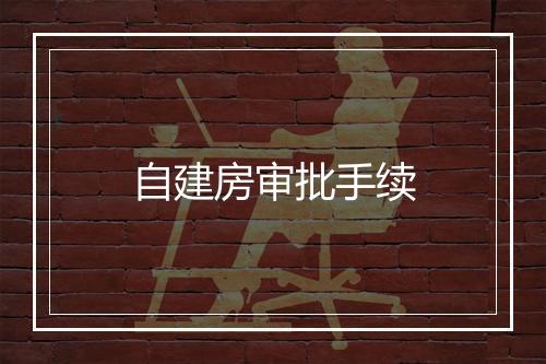 自建房审批手续