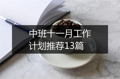 中班十一月工作计划推荐13篇