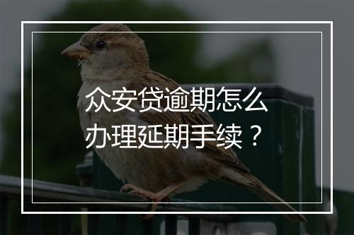 众安贷逾期怎么办理延期手续？