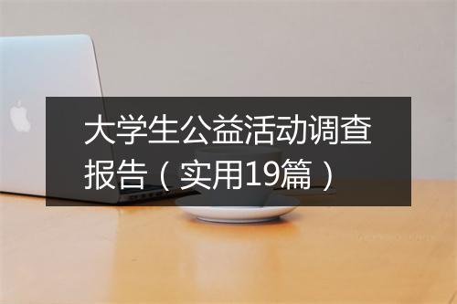 大学生公益活动调查报告（实用19篇）