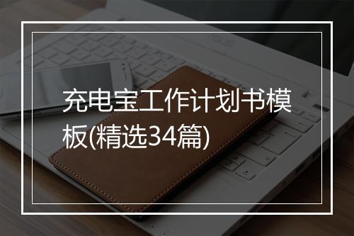 充电宝工作计划书模板(精选34篇)