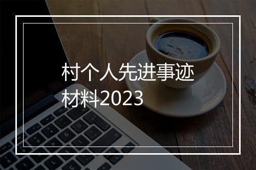 村个人先进事迹材料2023