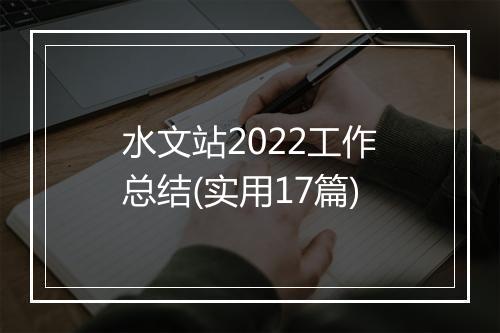 水文站2022工作总结(实用17篇)