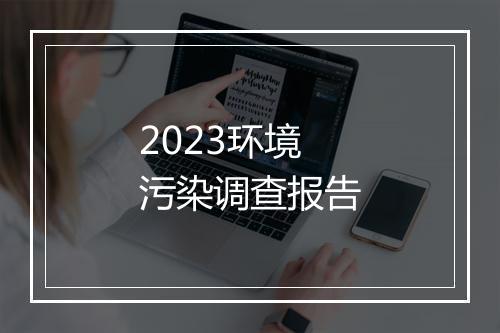 2023环境污染调查报告