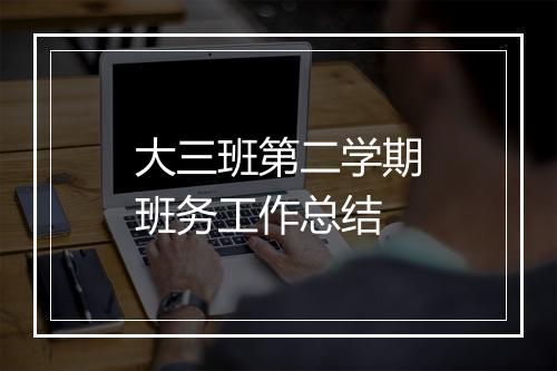 大三班第二学期班务工作总结